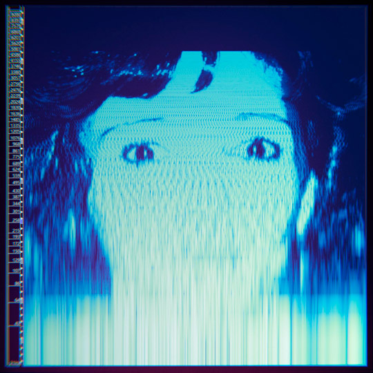 The album cover to The Avalanches' We Will Always Love You. A distorted image of the face of author and science communicator Ann Druyan. The image becomes more distorted towards the bottom, rendering her face unrecognizable. 